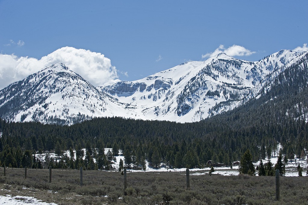 Red Rock Mountain (9500 ft.) and Mt. Jefferson (10,203 ft.) in the Centennial Mountains.