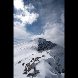 A winter view of West Goat Peak in Montana's Anaconda-Pintler Wilderness
